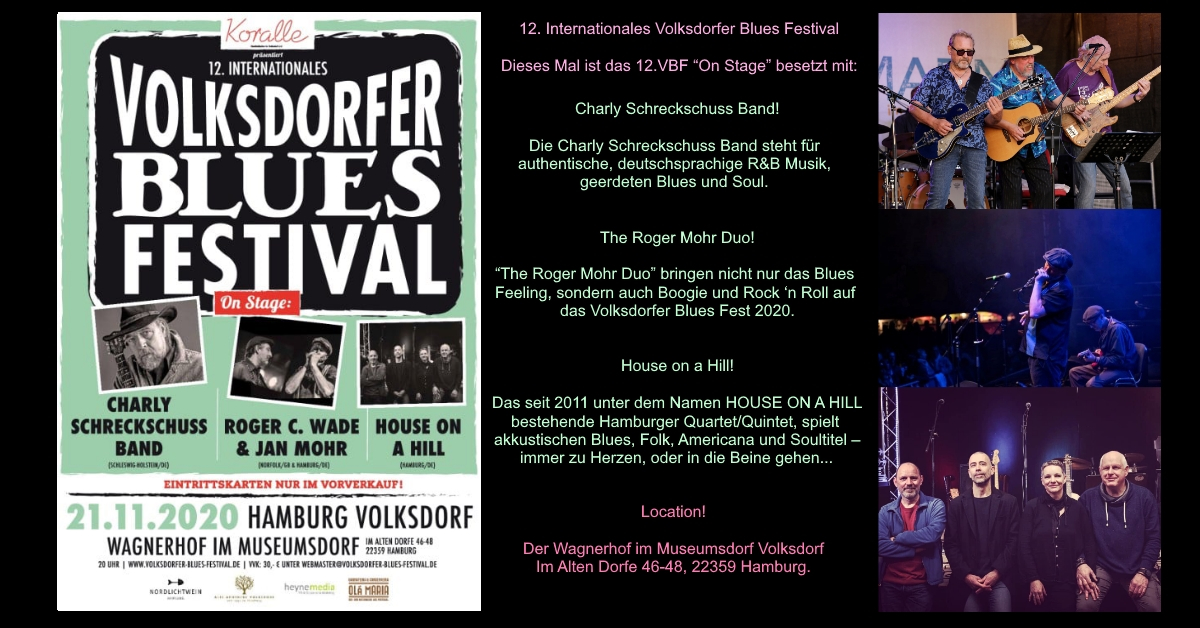 21.11.2020 – 12. Internationales Volksdorfer Blues Festival 2020