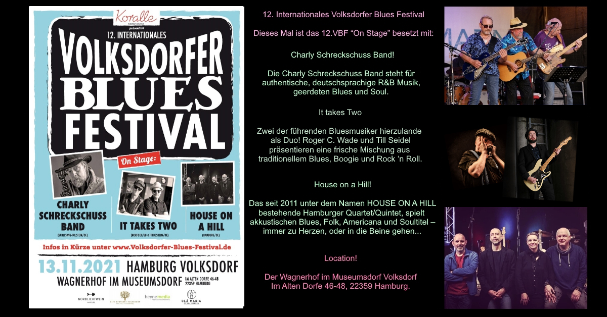 13.11.2021 – 12. Internationales Volksdorfer Blues Festival 2021