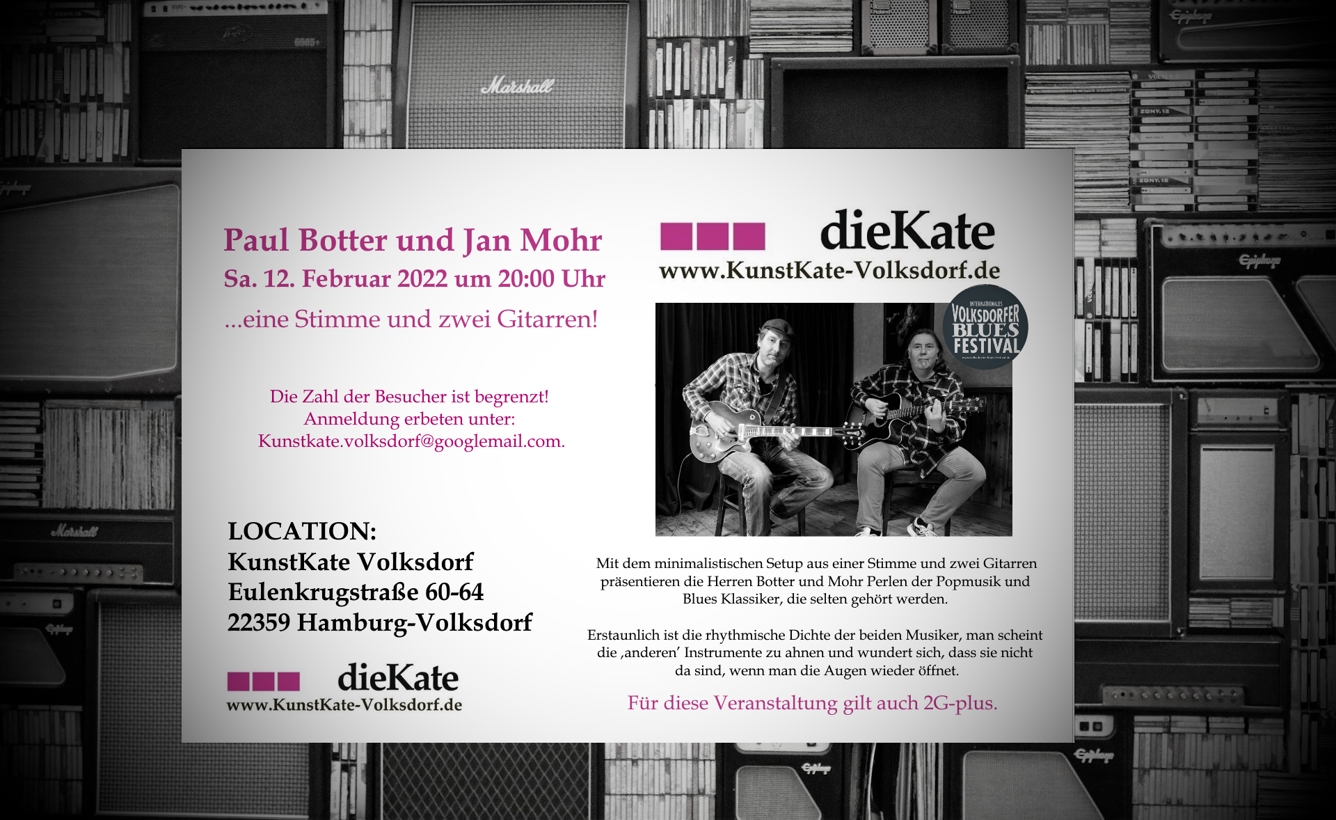 12.02.2022 – Paul Botter & Jan Mohr. Eine Stimme und zwei Gitarren!